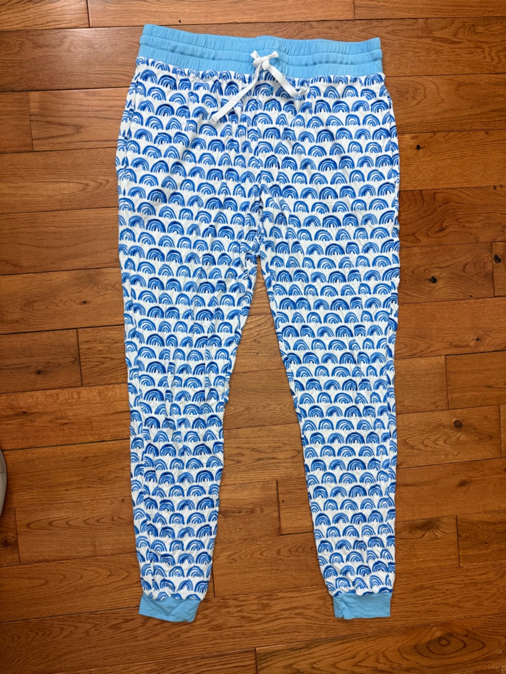 Little Sleepies Women’s Blue Rainbow Pajama Set NWOT - Picture 3 of 4